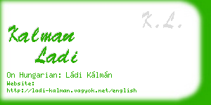 kalman ladi business card